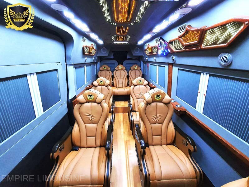 Nội thất xe transit limousine 12 chỗ bán mua tại sài gòn